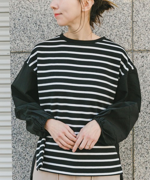 ITEMS URBANRESEARCH(アイテムズ アーバンリサーチ)の「ナイロンドッキングプルオーバー(Tシャツ/カットソー・レディース・グレー系その他/ブラック系その他/ホワイト系その他・FREE)」の11枚目の写真