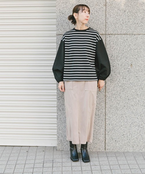 ITEMS URBANRESEARCH(アイテムズ アーバンリサーチ)の「ナイロンドッキングプルオーバー(Tシャツ/カットソー・レディース・グレー系その他/ブラック系その他/ホワイト系その他・FREE)」の9枚目の写真