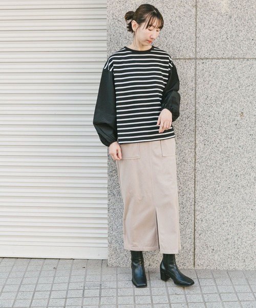 ITEMS URBANRESEARCH(アイテムズ アーバンリサーチ)の「ナイロンドッキングプルオーバー(Tシャツ/カットソー・レディース・グレー系その他/ブラック系その他/ホワイト系その他・FREE)」の8枚目の写真