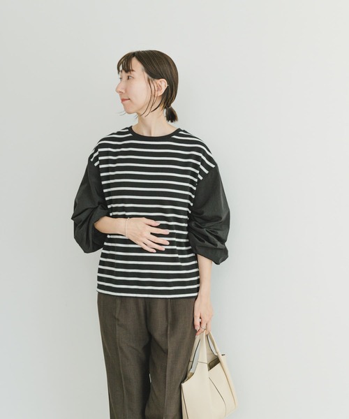 ITEMS URBANRESEARCH(アイテムズ アーバンリサーチ)の「ナイロンドッキングプルオーバー(Tシャツ/カットソー・レディース・グレー系その他/ブラック系その他/ホワイト系その他・FREE)」の5枚目の写真