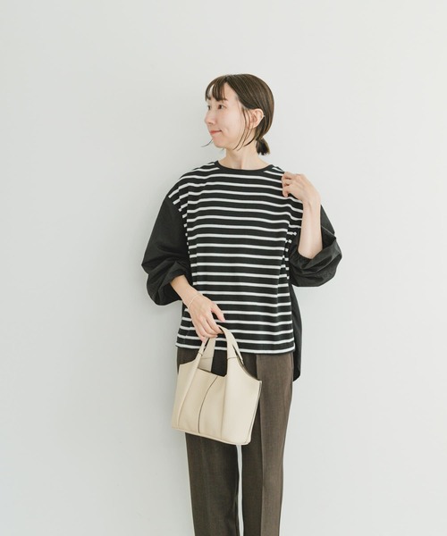 ITEMS URBANRESEARCH(アイテムズ アーバンリサーチ)の「ナイロンドッキングプルオーバー(Tシャツ/カットソー・レディース・グレー系その他/ブラック系その他/ホワイト系その他・FREE)」の4枚目の写真