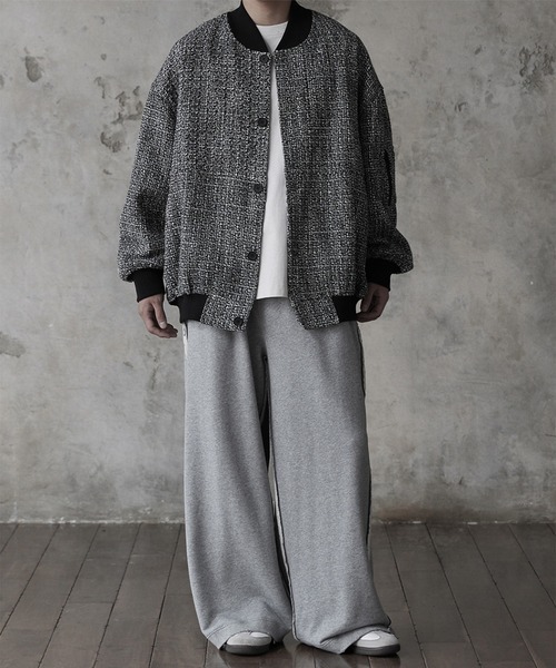 RUUBON（ルーボン）の「【RUUBON】tweed balloon MA-1 blouson