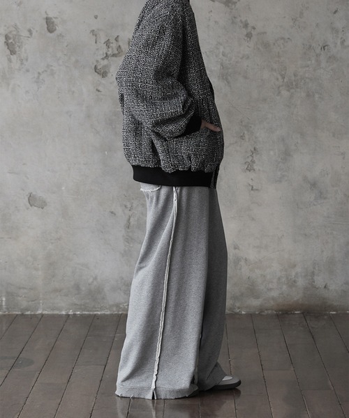 RUUBON（ルーボン）の「【RUUBON】tweed balloon MA-1 blouson / ツイードバルーンMA-1ブルゾン（ブルゾン・メンズ・グレー/ブラック・L/M/S）」の22枚目の写真