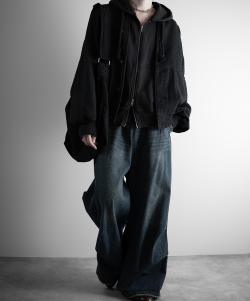 RUUBON】tweed balloon MA-1 blouson / ツイードバルーンMA-1ブルゾン