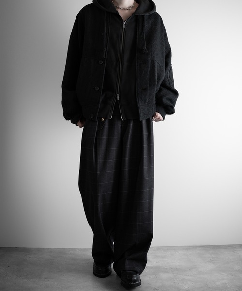 RUUBON】tweed balloon MA-1 blouson / ツイードバルーンMA-1ブルゾン