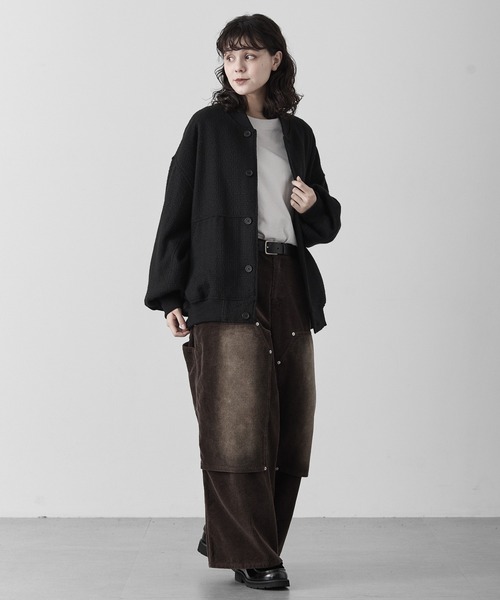 RUUBON】tweed balloon MA-1 blouson / ツイードバルーンMA-1ブルゾン