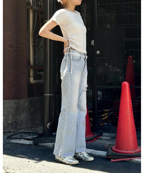 3.3 Field Trip (3.3フィールドトリップ)の「3.3 Field Trip/オフショルシャーリングT(Tシャツ/カットソー・レディース・ホワイト/ブラック/カーキ・FREE)」の21枚目の写真