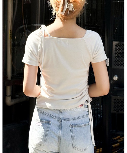 3.3 Field Trip (3.3フィールドトリップ)の「3.3 Field Trip/オフショルシャーリングT(Tシャツ/カットソー・レディース・ホワイト/ブラック/カーキ・FREE)」の18枚目の写真