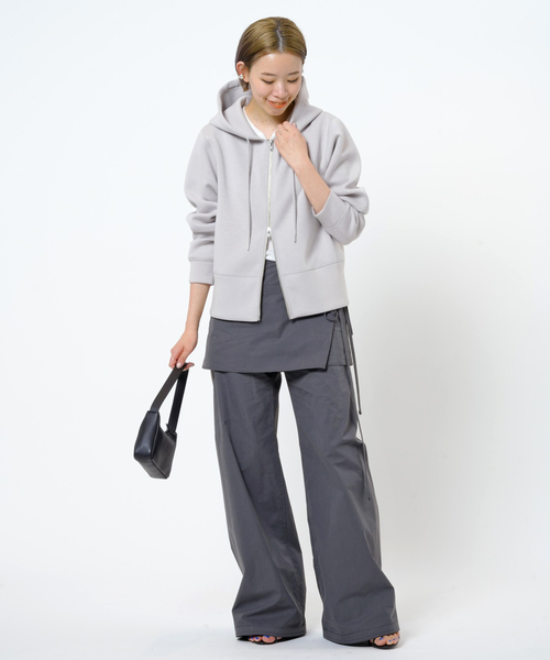 LOW CLASSIC/ロウ・クラシック】レイヤードラップスカートパンツ