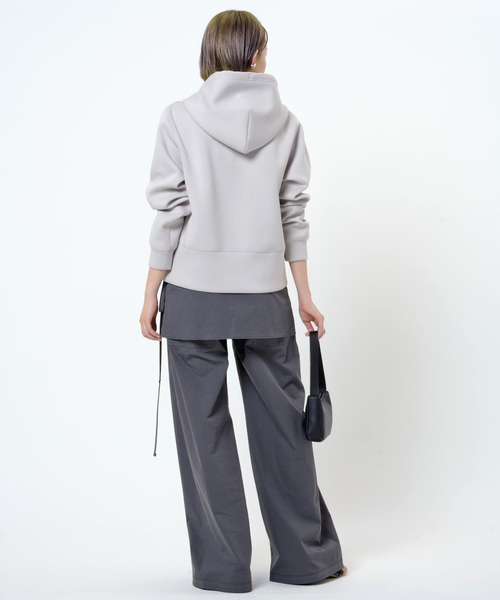 LOW CLASSIC(ロウ クラシック)の「【LOW CLASSIC/ロウ・クラシック】レイヤードラップスカートパンツ(その他パンツ・レディース・チャコールグレー・FREE)」の9枚目の写真
