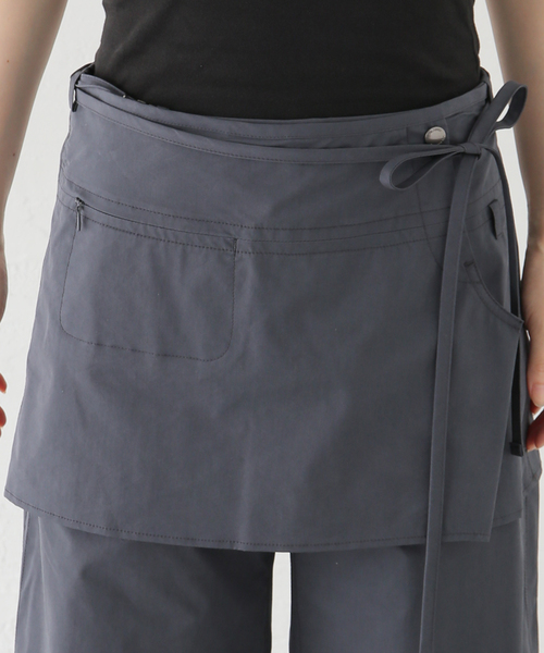 LOW CLASSIC/ロウ・クラシック】レイヤードラップスカートパンツ