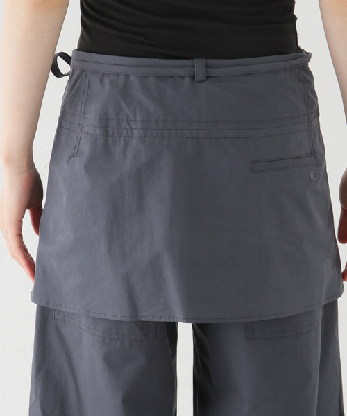 LOW CLASSIC(ロウ クラシック)の「【LOW CLASSIC/ロウ・クラシック】レイヤードラップスカートパンツ(その他パンツ・レディース・チャコールグレー・FREE)」の15枚目の写真