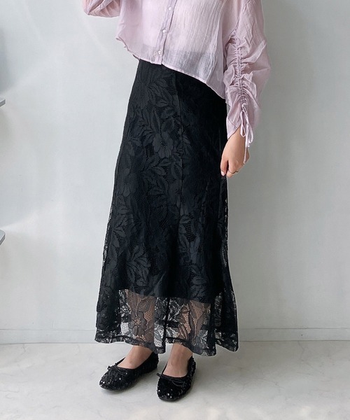 AS KNOW AS plus(アズノゥアズプラス)の「◇ベルト付きマーメイドスカート(スカート・レディース・ホワイト系/ブラック/ブラウン系/ブラック系/ブラック系1/グレー系1/アイボリー系1・FREE)」の3枚目の写真