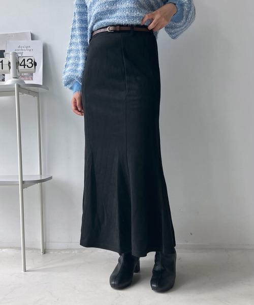 AS KNOW AS plus(アズノゥアズプラス)の「◇ベルト付きマーメイドスカート(スカート・レディース・ホワイト系/ブラック/ブラウン系/ブラック系/ブラック系1/グレー系1/アイボリー系1・FREE)」の4枚目の写真