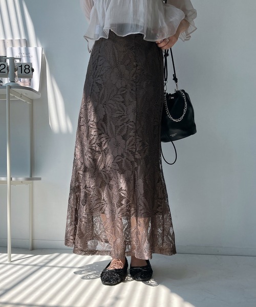 AS KNOW AS plus(アズノゥアズプラス)の「◇ベルト付きマーメイドスカート(スカート・レディース・ホワイト系/ブラック/ブラウン系/ブラック系/ブラック系1/グレー系1/アイボリー系1・FREE)」の6枚目の写真