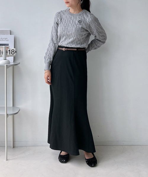 AS KNOW AS plus(アズノゥアズプラス)の「◇ベルト付きマーメイドスカート(スカート・レディース・ホワイト系/ブラック/ブラウン系/ブラック系/ブラック系1/グレー系1/アイボリー系1・FREE)」の12枚目の写真