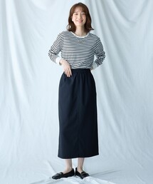 【ウエストゴム】クラシカルツイードタイトスカート