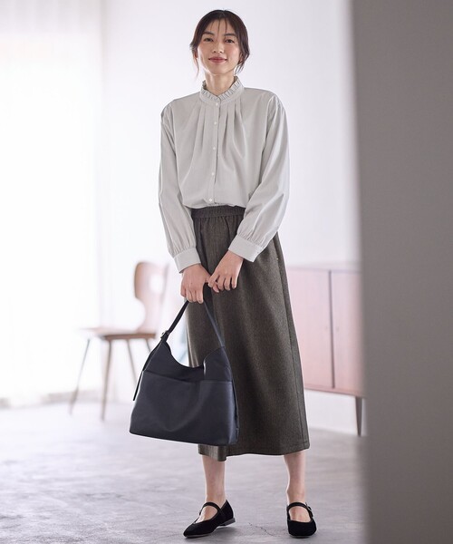 ANY（エニィ）の「【ウエストゴム】クラシカルツイードタイトスカート（スカート・レディース・ネイビー系/ダークブラウン系・1/2/3）」の8枚目の写真