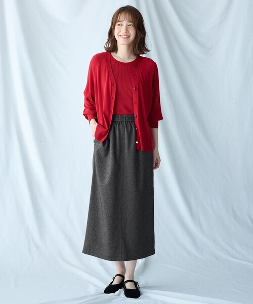 ANY（エニィ）の「【ウエストゴム】クラシカルツイードタイトスカート（スカート・レディース・ネイビー系/ダークブラウン系・1/2/3）」の10枚目の写真