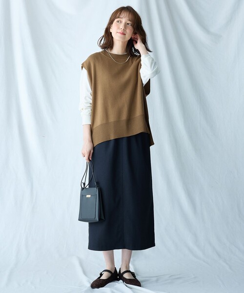 ANY（エニィ）の「【ウエストゴム】クラシカルツイードタイトスカート（スカート・レディース・ネイビー系/ダークブラウン系・1/2/3）」の17枚目の写真