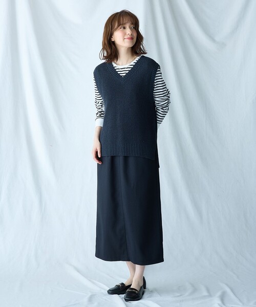 ANY（エニィ）の「【ウエストゴム】クラシカルツイードタイトスカート（スカート・レディース・ネイビー系/ダークブラウン系・1/2/3）」の19枚目の写真