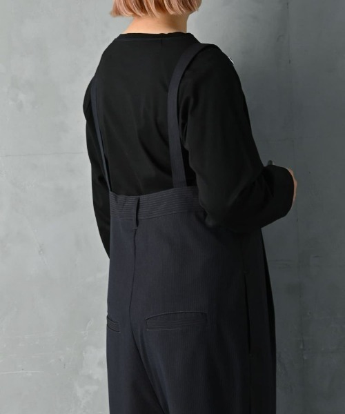 スタイルデリ STYLE DELI 【BLK001】配色ステッチロングTシャツ （ブラック） BLK001】配色ステッチロングTシャツ（Tシャツ/カットソー