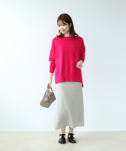 【セール】バックテープエンボスロゴニット（ニット/セーター）｜Jines（ジネス）