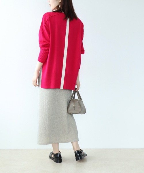 【セール】バックテープエンボスロゴニット（ニット/セーター）｜Jines（ジネス）