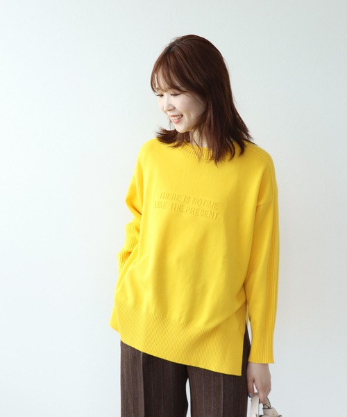 【セール】バックテープエンボスロゴニット（ニット/セーター）｜Jines（ジネス）