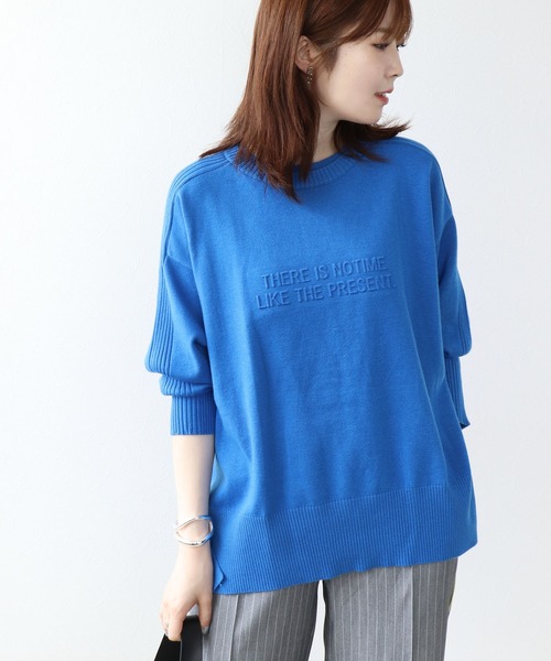 【セール】バックテープエンボスロゴニット（ニット/セーター）｜Jines（ジネス）