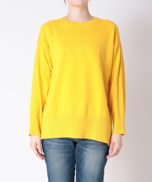 【セール】バックテープエンボスロゴニット（ニット/セーター）｜Jines（ジネス）