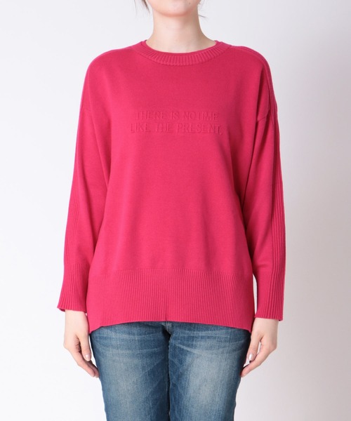 【セール】バックテープエンボスロゴニット（ニット/セーター）｜Jines（ジネス）