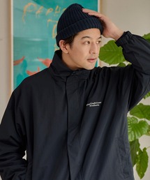 2WAY ビッグシルエット テック撥水ナイロンドロストフード付きスタンドブルゾン【THE CRAFT CREW PRODUCTS】