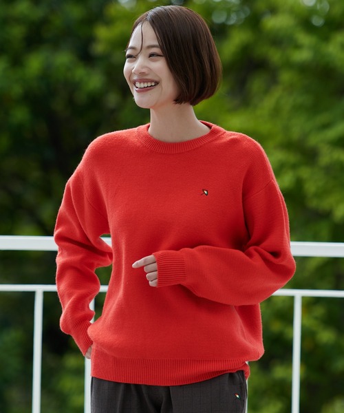 Arnold Palmer(アーノルドパーマー)の「シェア PBT ミラノリブ ニットプルオーバー(ニット/セーター・レディース・オートミール/ダークブルー/レッド/ブラウン/ライム/ブラック・XS/S/M/L/LL)」の6枚目の写真