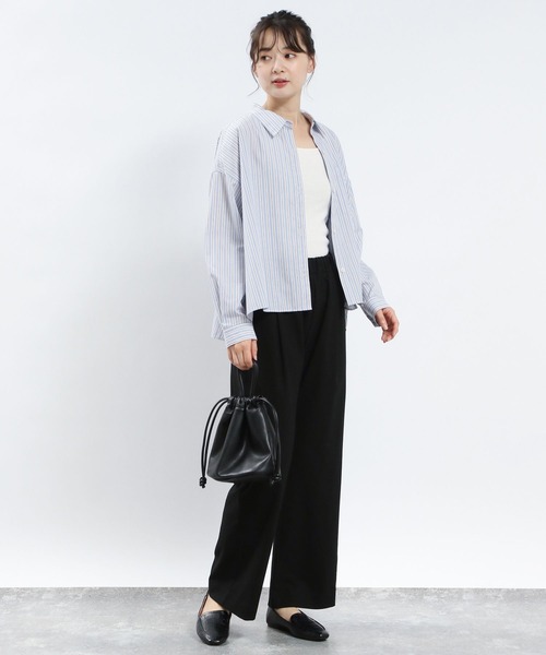 GLOBAL WORK Smile Seed Store(グローバルワーク スマイルシードストア)の「TRストレッチワイドパンツ/115992(その他パンツ・レディース・グレー系その他2/グレー系その他3/モカ/ブラック/グレー系その他・X-LARGE/MEDIUM/LARGE/SMALL)」の7枚目の写真