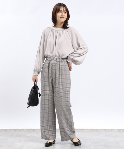 GLOBAL WORK Smile Seed Store(グローバルワーク スマイルシードストア)の「TRストレッチワイドパンツ/115992(その他パンツ・レディース・グレー系その他2/グレー系その他3/モカ/ブラック/グレー系その他・X-LARGE/MEDIUM/LARGE/SMALL)」の12枚目の写真