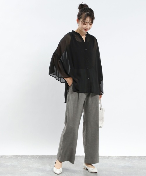 GLOBAL WORK Smile Seed Store(グローバルワーク スマイルシードストア)の「TRストレッチワイドパンツ/115992(その他パンツ・レディース・グレー系その他2/グレー系その他3/モカ/ブラック/グレー系その他・X-LARGE/MEDIUM/LARGE/SMALL)」の17枚目の写真