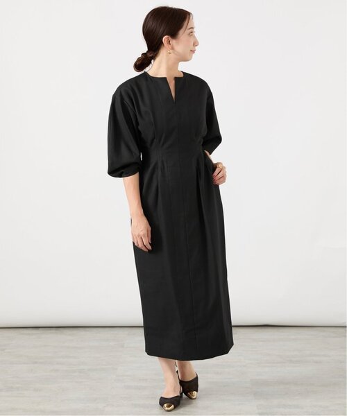 【9/25迄限定価格】VERMEIL par ienaウエストシェイプワンピース P/Ryツイルウエストシェイプワンピース（ワンピース）｜VERMEIL par