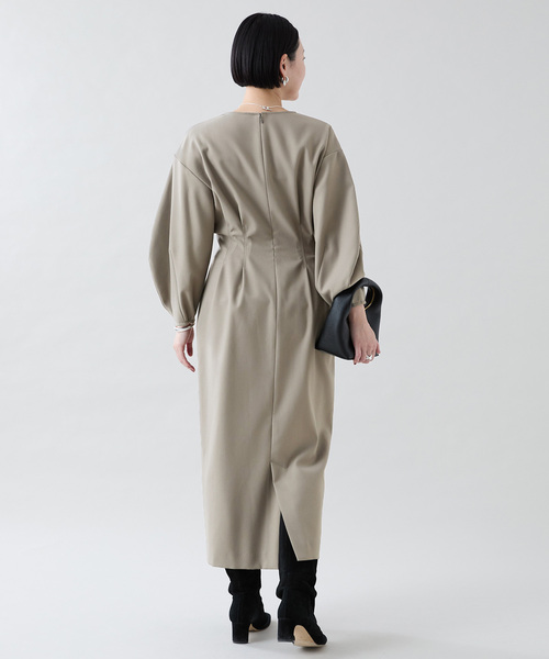 B7-3396　ワンピース　パフスリーブ　ロング丈　S【ヴェルメイユパーイエナ】 VERMEIL par iena（ヴェルメイユパーイエナ）の「《予約