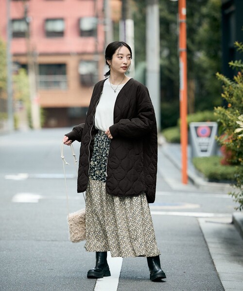 セール】【WEB限定】撥水キルトブルゾン（ミドル丈）（ブルゾン