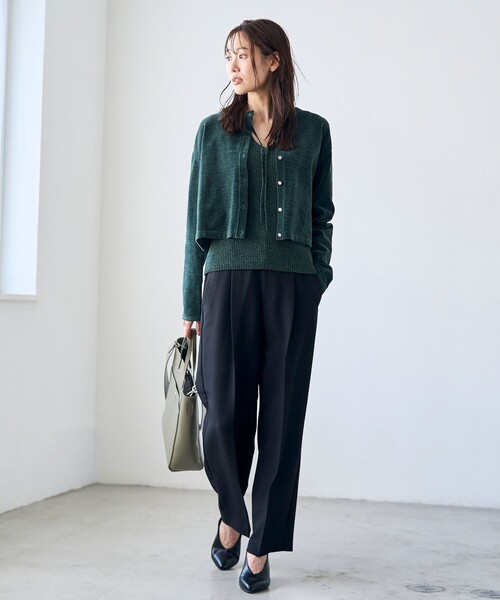 セール】ベロアニットカーディガン（カーディガン/ボレロ）｜RONEL