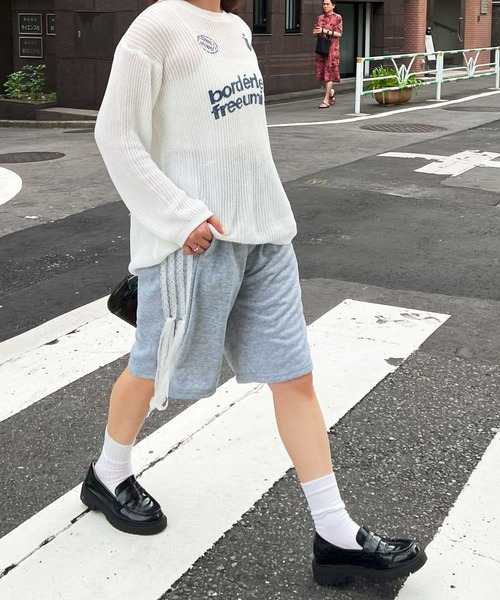 frunco(フランコ)の「サイドラインハーフジャージパンツ(その他パンツ・レディース・ブラック/グレー・MEDIUM)」の12枚目の写真