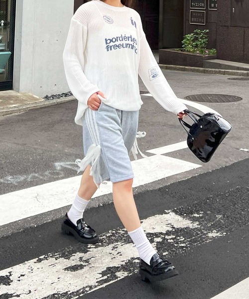 frunco(フランコ)の「サイドラインハーフジャージパンツ(その他パンツ・レディース・ブラック/グレー・MEDIUM)」の13枚目の写真