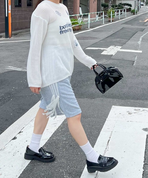 frunco(フランコ)の「サイドラインハーフジャージパンツ(その他パンツ・レディース・ブラック/グレー・MEDIUM)」の14枚目の写真