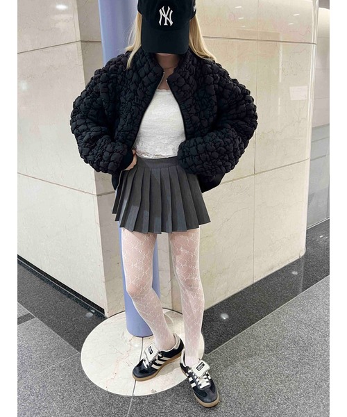 WC（ダブル シー）の「ポコポコジャケット（ブルゾン・レディース・ブラック/ピンク・FREE）」の3枚目の写真