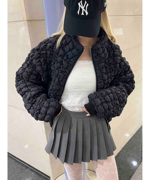 WC（ダブル シー）の「ポコポコジャケット（ブルゾン・レディース・ブラック/ピンク・FREE）」の4枚目の写真