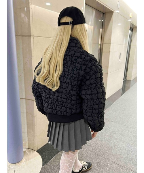 WC（ダブル シー）の「ポコポコジャケット（ブルゾン・レディース・ブラック/ピンク・FREE）」の5枚目の写真