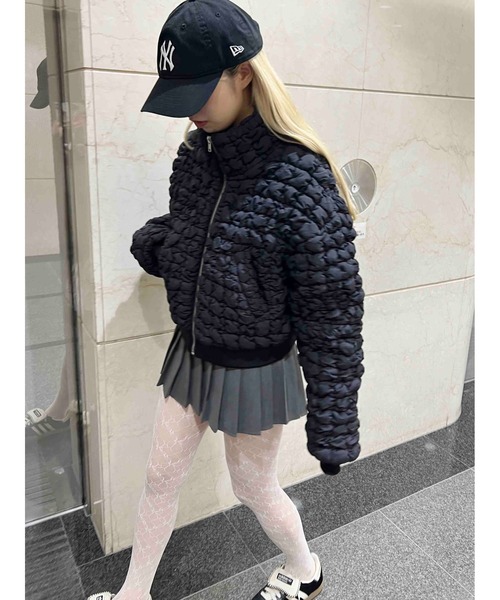 WC（ダブル シー）の「ポコポコジャケット（ブルゾン・レディース・ブラック/ピンク・FREE）」の6枚目の写真