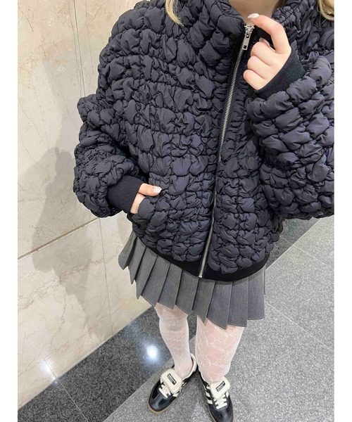 WC（ダブル シー）の「ポコポコジャケット（ブルゾン・レディース・ブラック/ピンク・FREE）」の8枚目の写真