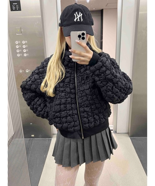 WC（ダブル シー）の「ポコポコジャケット（ブルゾン・レディース・ブラック/ピンク・FREE）」の9枚目の写真